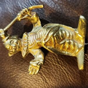 Vintage 2.5 Inch Brass Clown From India